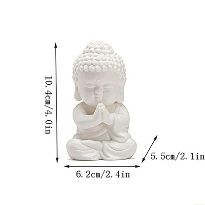 Desktop Decorations Chinese White Porcelain Creative Small Tathagata Buddha Desktop Decoration Home Living Room Office Desktop Zen Decoration Desktop Ornaments