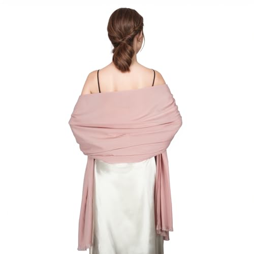 Shawl Wraps for Women Pashmina Shawls and Wraps for Evening Dresses Large Soft Scarf Winter Scarf Wedding Shawl… - color: Pink