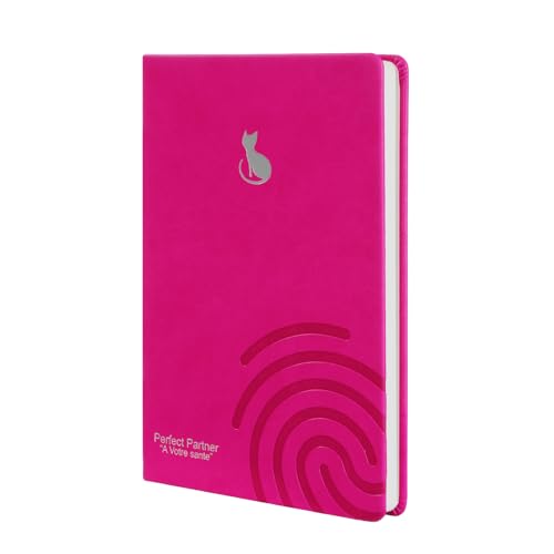 COMIX Guided Journal for Women & Men & Teen – Daily Prompts for Self-Discovery, Gratitude, Reflection – Goal Setting Notebook for Mindfulness, Happiness, Gift Choice– Rose, Cat - color: Rose