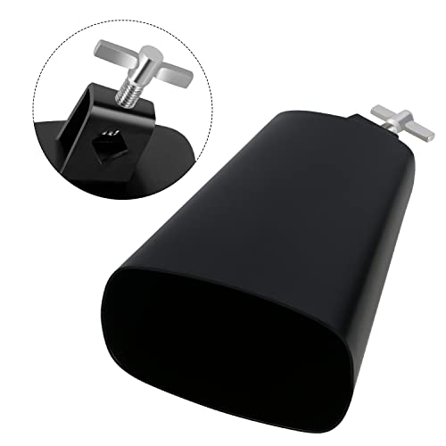 Eastrock 6 inch Metal Steel Cow Bells Noise Makers Hand Percussion Cowbell with Stick for Drum Set - size: 6''