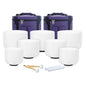 KVKA 6-12 Inch 440hz Crystal Singing Bowls Set of 7pcs White with Carrying Cases, Meditation,Yoga