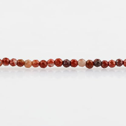 Natural Gemstone Beaded Bracelet, Microfaceted Crystals, Handmade Dainty Jewelry, Bohemian Plated Bracelet-Gift - style: Red Jasper