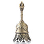 Super Loud Brass Hand Call Bell for Ringing at Wedding, Lotus Hand Bells for Seniors Bedside, Teacher Classroom Bell Dinner Bell Tibetan Bells Meditation Bell, Gift for Bedridden Mom(Bronze)