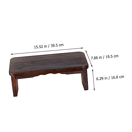 VICASKY Wood Meditation Stool for Kneeling and Sitting Folding Zen Bench Cushion Non-Skid Household Stool for Mindfulness and Prayer