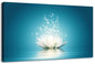 Lotus Wall Art Flower Canvas Poster Lotus Bloom in Water Picture Zen Prints Teal Blue Painting Room Aesthetic for Living Room Bedroom Yoga Spa Meditation Spiritual Wall Decor 12x18 inches, Unframed