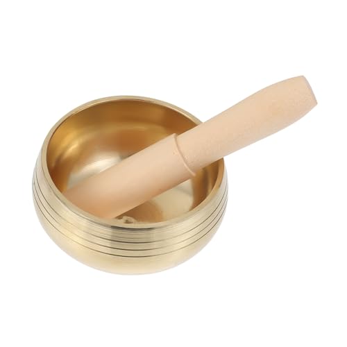 SECFOU 1set Tibetan Singing Bowl Handmade Meditation Sound Bowl with Mallet for Yoga Relaxation and Chakra Healing Lightweight Portable Meditation Accessory for - size: 8x8x5cm