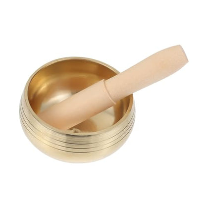 SECFOU 1set Tibetan Singing Bowl Handmade Meditation Sound Bowl with Mallet for Yoga Relaxation and Chakra Healing Lightweight Portable Meditation Accessory for - size: 8x8x5cm