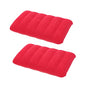 2 Pcs PVC Flocking Inflatable Waist Cushion Pillow for Outdoor Camping Portable Travel Nap Cushion 65x45cm Multifunctional Pillow for Office and Leisure