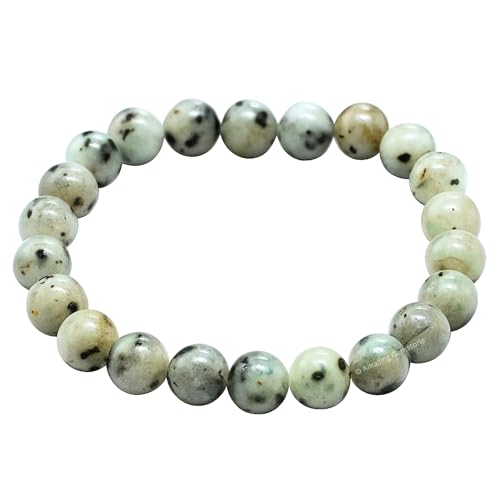 Amazing Gemstone Crystal Bracelet for Women Men's Gifts - Protection Healing Crystal Bracelet - 8mm Gemstone Beaded Stretchable Bracelet Pulseras Para Hombres Mujer Stocking Stuffers Mothers Day Gift (Kiwi Jasper) - color: Kiwi Jasper