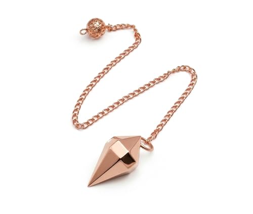 12 Facet Copper Cone Pendulum for Reiki Healing, Dowsing & Chakra Balancing – Divination & Meditation Tool for Energy Cleansing & Spiritual Growth - color: 12 Facet Cone Copper Metal Pendulum