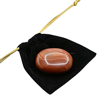 Amazing Gemstone Carnelian Crystals and Healing Stones - Large Palm Stone Crystals Piedra - Crystal for Good Luck, Balanced Positive Energy, Meditation - Unique Stocking Stuffers, Gifts for Women, Men - color: Carnelian