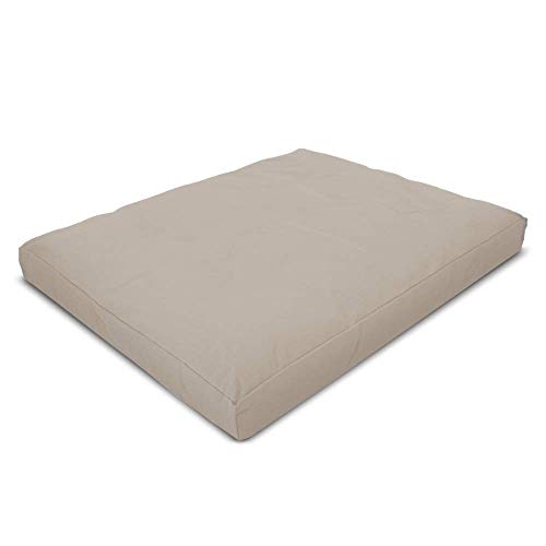 Zabuton Meditation Cushion for Workout - Supportive Yoga Floor Seat Cushion for Comfort & Posture Support - Natural Washable Cotton Fill kneeling Pad - Made in USA - Premium 32x26x3, Natural - color: Natural, size: Premium 32x26x3