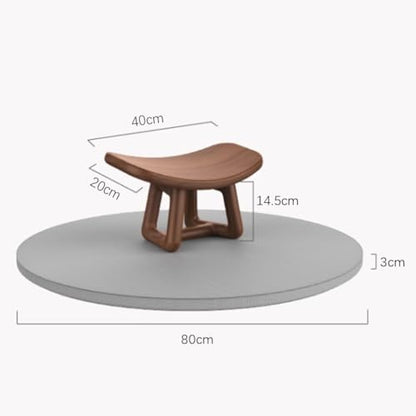 Solid Wood Meditation Stool, Chinese Zen Meditation Stool, Mortise and Tenon Craft Kneeling Stool, Black Walnut Solid Wood Meditation Stool, Compact and Portable,B and Cushion - color: B and Cushion