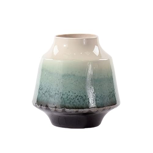 Table Decor Vase Chinese Zen Ceramic Vase Ornament Living Room TV Cabinet Entrance Decoration Household Flower Arranger Decoration Flower Vases for Centerpieces (Color : B)