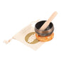 COLLBATH 1Set Tibet Singing Bowl Set Handmade Meditation Sound Bowl for Yoga Relaxation Chakra Healing Flat Bottom Multi Function Bowl with Wooden Mallet Zen Bag