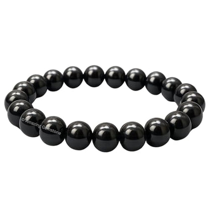 Amazing Gemstone Crystal Bracelet for Women Men's Gifts - Protection Healing Crystal Bracelet - 8mm Gemstone Beaded Stretchable Bracelet Pulseras Para Hombres Mujer Stocking Stuffers Mothers Day Gift (Black Obsidian) - color: Black Obsidian
