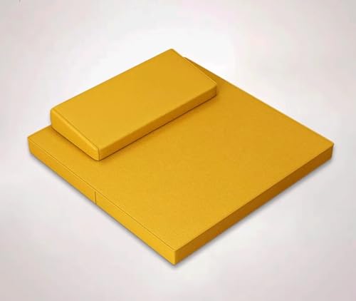 Meditation Mats, Futons, Household Folding, Thickened Fabrics, Coconut Palm, Kneeling Mat(Size:60x60cm(24x24inch),Color:Yellow-1) - color: Yellow-1, size: 60x60cm(24x24inch)