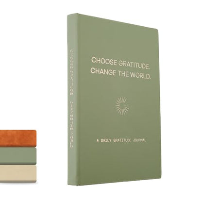 Gratitude Gifted Christian Prayer Journal - Light Brown with 5-Minute Guided Gratitude Journal - Sage for Men & Women