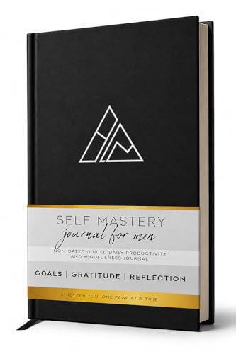 Self-Mastery Journal for Men with Prompts - 13 Week Guided Gratitude Journal - 5 Minute Journal - Reflection Manifestation Journals for Mindfulness - Self Care Journal - Goal Journal for Women & Men - color: Black