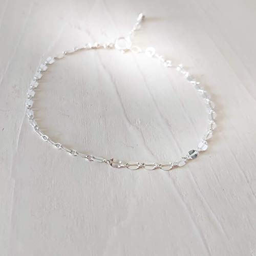 Stacking Bracelet Silver, Minimalist Simple Gourmet Satellite Rectangles Lace Heart Chain Bracelets, 925 Sterling Arm Jewelry for Women, Length 6.5-7.5 Inches - style: Lace Chain