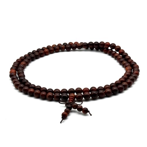 Zen Dear Unisex Natural Rosewood Prayer Beads Buddha Buddhist Prayer Meditation Mala Necklace Bracelet - style: 8mm 108 beads