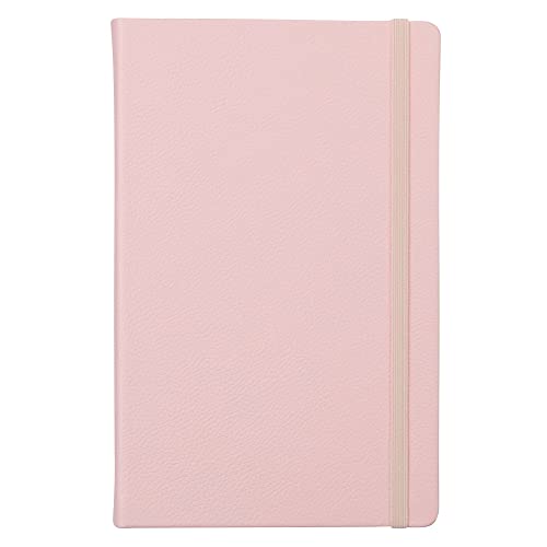 Leather Notebook, Writing Journal, Full-Grain Leather, Narrow Ruled Paper, Notebooks for Work & School, Quartz Pink (8.4" x 5.4”) - color: Quartz Pink, size: Large