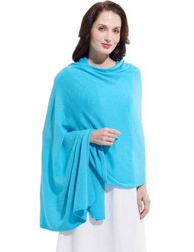 Soft Cashmere Blend Wrap Chic Scarf Stole for Women Wayfarer Travel Extra Large 87"x28" - color: Ultramarine