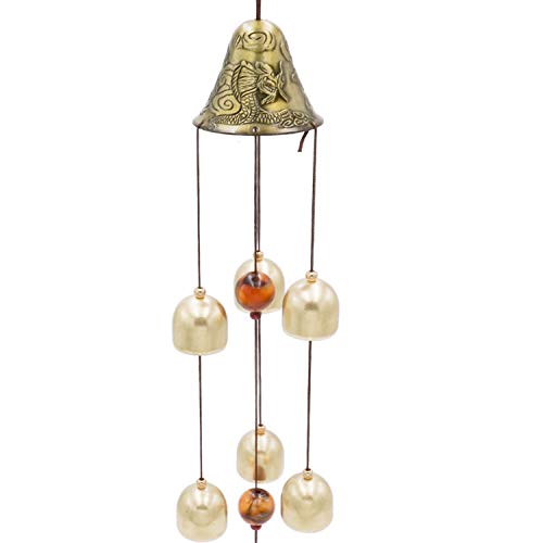 Lucky Wind Chimes Feng Shui Bell for Good Luck Home Garden Patio Hanging Decoration Gift (6 Bells)