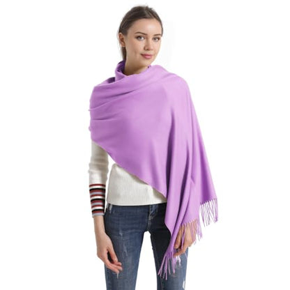 Pashmina Scarf and Shawl - Soft Women Pashminas Wrap for Wedding Evening Party dresses - color: O#. Lavender
