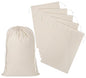 100 Percent Cotton Drawstring Bags, Reusable Quality with Double String, For Pantry Gifts Packing Kitchen Shoes - Pack of 6 (Natural Beige, 10 x 15 Inch) - color: Natural Beige, size: 10 x 15 Inch