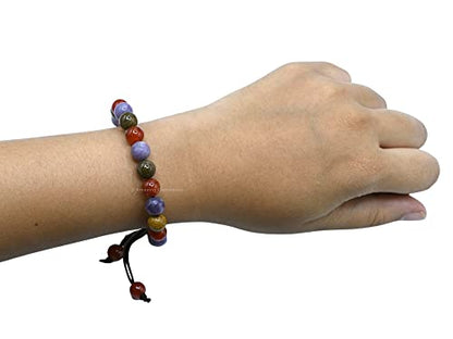 Amazing Gemstone Bracelet for Teens - Yellow Jasper Lepidolite Carnelian Bracelet Set for Men Women Healing Calming Anxiety Stress Relief Gifts Pulseras Para Hombres Mujer (Adjustable) (Teenagers) - color: Teenagers