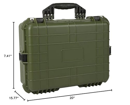 Strongway 20in. Plastic Waterproof Storage Case, Green, Model# MJ-6060_GRN - color: Green