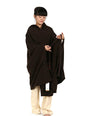 ZanYing Meditation Buddhist Hooded Cloak Outfit Oversize Coat - color: Dark Brown, size: XX-Large