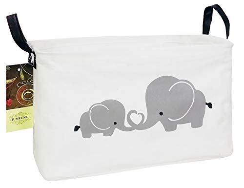 Rectangle Storage Basket Cute Canvas Organizer Bin for Pet/Children Toys, Books, Clothes Perfect for Rooms/Playroom(Elephant) - color: Elephant