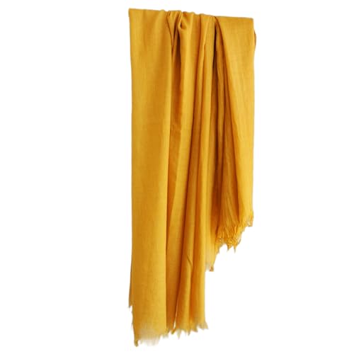 Harewom Lightweight Gauze Linen Feeling Shawl Wraps for Women Beach Summer Scarf for Evening Wedding Dresses - color: Shawl Wraps - Yellow