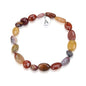 Adabele 1pc Natural Stretch Gemstone Bracelet 7mm-10mm Free Form Bead 7 Inch 7.5 Inch Healing Crystal Engergy Quartz Chakra Jewelry Women Birthday Gift - color: Mookaite Jasper, size: 7 Inch (bead size 7-10mm)