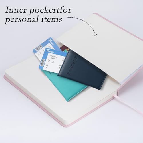 deli A5 Lined Journal Notebook, 160 Pages Hardcover Writing Notebook, 5.5"x8.2" College Ruled Notebook for Office, School, Work Notes (Pink) - color: Pink