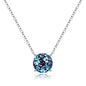 Ursilver Mothers Day Gifts - Birthstone Necklace for Women 925 Sterling Silver Round Birthstone Necklace Birthday Gifts 12 Months Necklaces for Women Jewelry Gift - color: silver-06-Jun-Alexandrite Light Purple