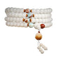 Mala Bead Strand Bracelet, 108 Buddhist Prayer Beads Yoga Meditation Green Malachite Beads Necklace Women man - style: 10mm White Jade Bodhi