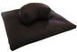 Buckwheat Crescent Zafu and Zabuton Meditation Cushion Set (2pc) - color: Brown