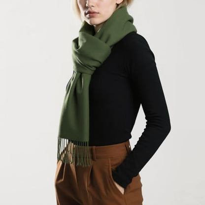Winter Scarf for Women Pashmina Shawls and Wraps for Evening Dresses Wedding Party Bridesmaid Warm Long Scarves Shawl - color: Green
