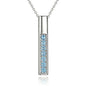 POPLYKE Chakra Necklace for Women 925 Sterling Silver Bar/Inifinity/Cross Necklace Mother Day Jewelry Gift for Women - style: December