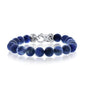 Black and Blue/Black and Gold/Black and Rose Gold Plated Stainless Steel 8.5’’ Men’s Link Solid Bracelet - style: Sodalite