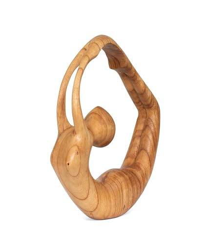 G6 Collection 10" Wooden Handmade Yoga Statue, Yoga Meditation Room Decor, Yoga Decorations for Home, Gift for Yoga Lover, Zen Gift Ideas, Figurine Instructor Office Studio Sculpture Yogi, Bow Pose - style: Bow Pose