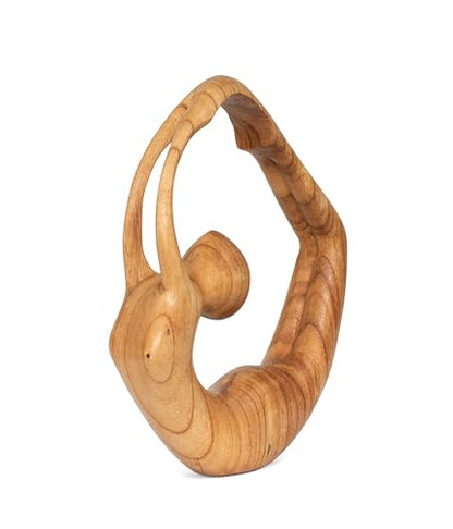 G6 Collection 10" Wooden Handmade Yoga Statue, Yoga Meditation Room Decor, Yoga Decorations for Home, Gift for Yoga Lover, Zen Gift Ideas, Figurine Instructor Office Studio Sculpture Yogi, Bow Pose - style: Bow Pose