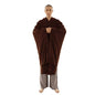 ZanYing Meditation Buddhist Hooded Cloak Outfit Oversize Coat - color: Brown, size: Medium