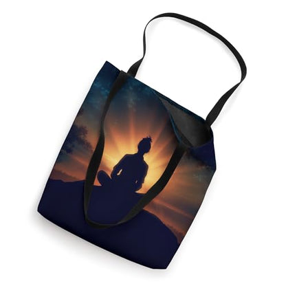 Yoga Night Sky Meditation Tote Bag