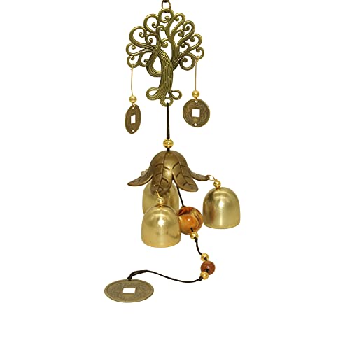 Wind Chimes Outdoor Fortune Tree Metal Bells Feng Shui WindChimes for Lucky Home Garden Patio Yard Hanging Decor Gift