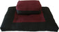 D&D Futon Furniture Zabuton Zafu Set, Yoga, Meditation Seat Cushions, Kneeling, Sitting, Supporting Exercise Pratice Zabuton & Zafu Cushions. (Burgundy)