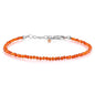 InfinityGemsArt Natural Stone Beads Dainty Bracelet Jewelry for Women, Crystals and Gemstones Birthstone 925 Sterling Silver Chain 8 inch Gifts For her